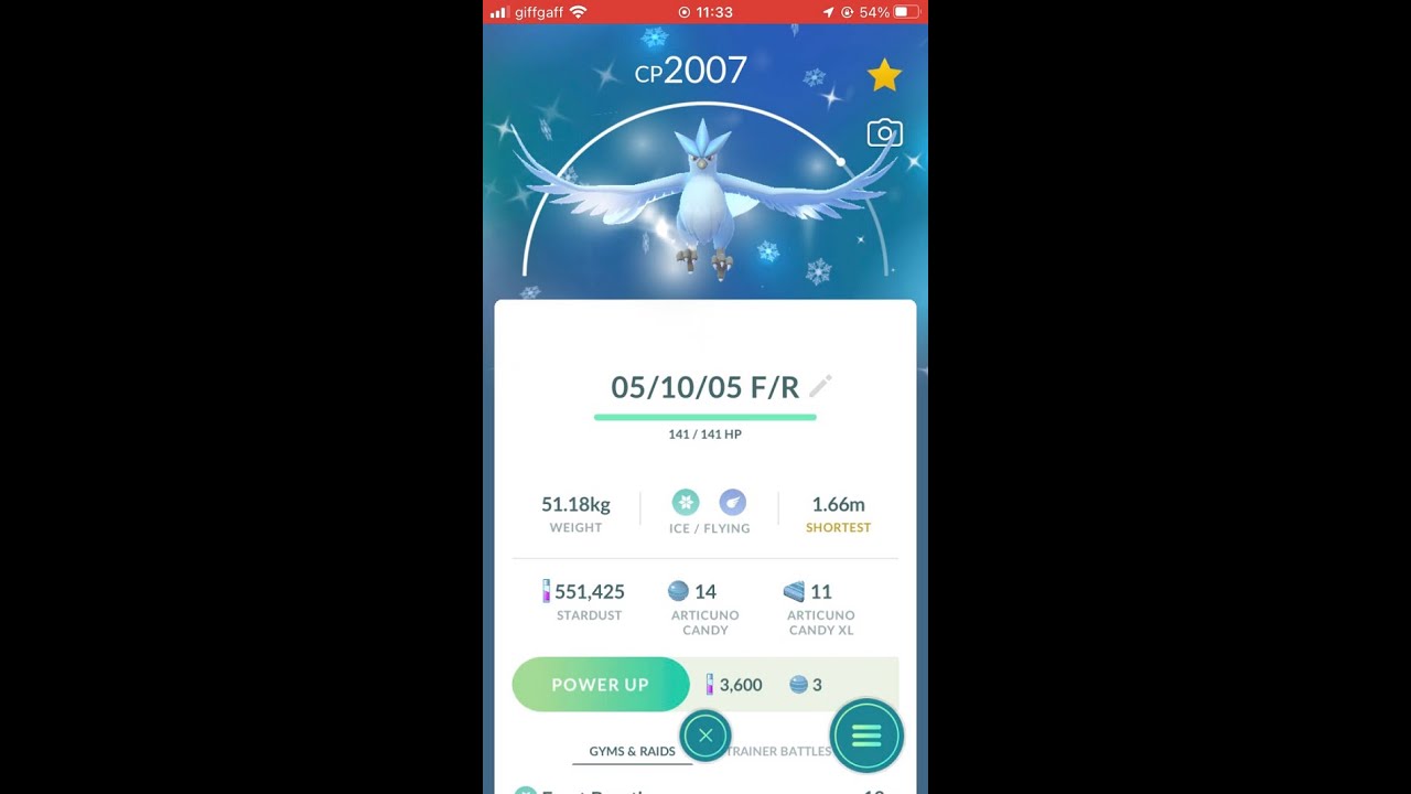 Should I purify a shiny 98% articuno for a shundo? : r/pokemongobrag