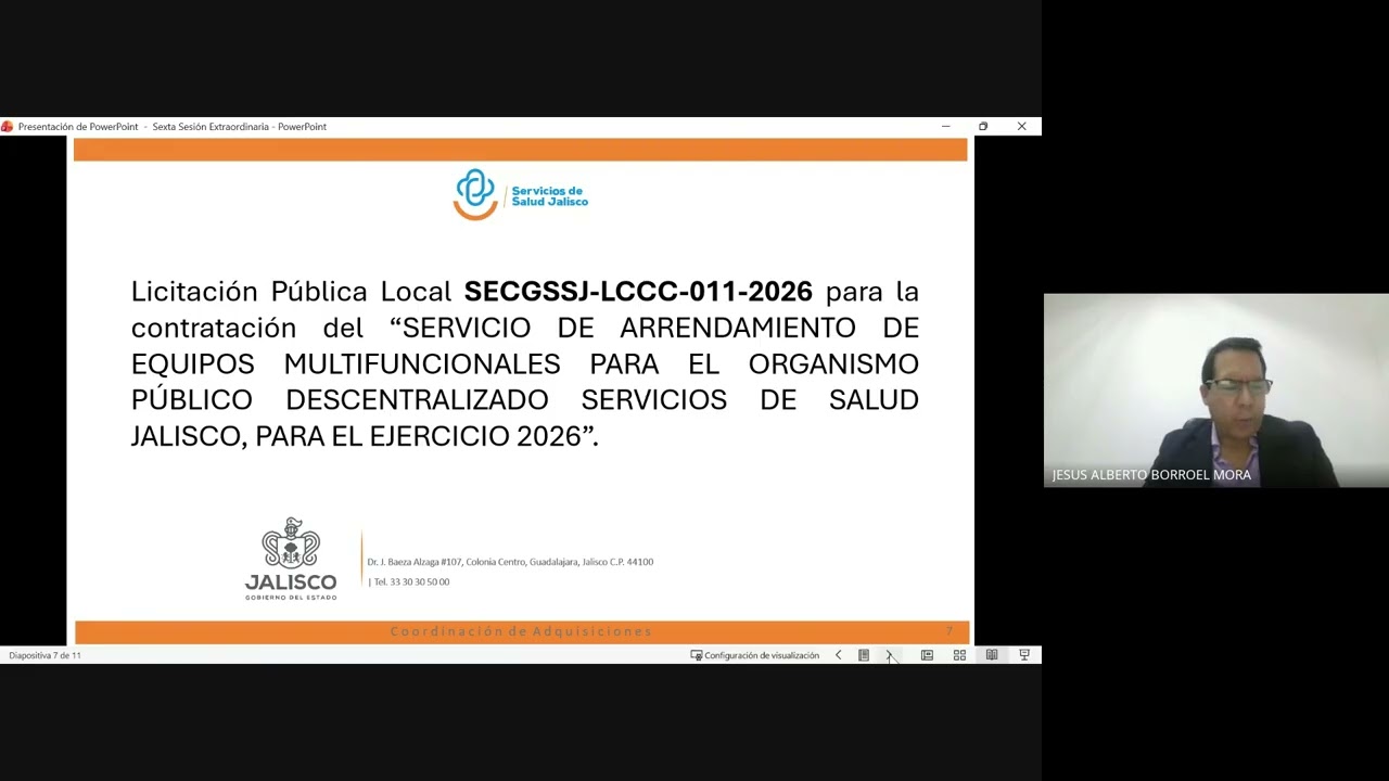 SEXTA SESIÓN EXTRAORDINARIA DEL COMITÉ DE ADQUISICIONES SSJ   2026 02 12 15 ing