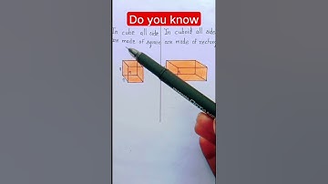 Difference between cube and# cuboid Maths//