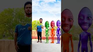 Defferent Domi to cosita green + red & purple alien - Correct head matching game Magic video #viral