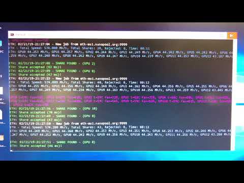 Mining Rig Ethereum 13 GPU RX Vega 64 8GB - Start 574 mh/s - YouTube