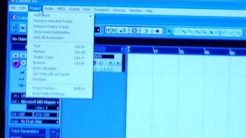 Cubase Tutorial: MIDI Sequencing : Cubase Tutorial: Add Track & Set Tempo
