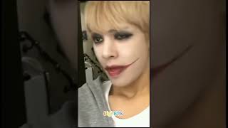 BTS V makeup on Joker 🤣😂 #Bts   #funny  #digibts