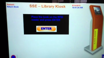 Touch Screen RFID Library Kiosk