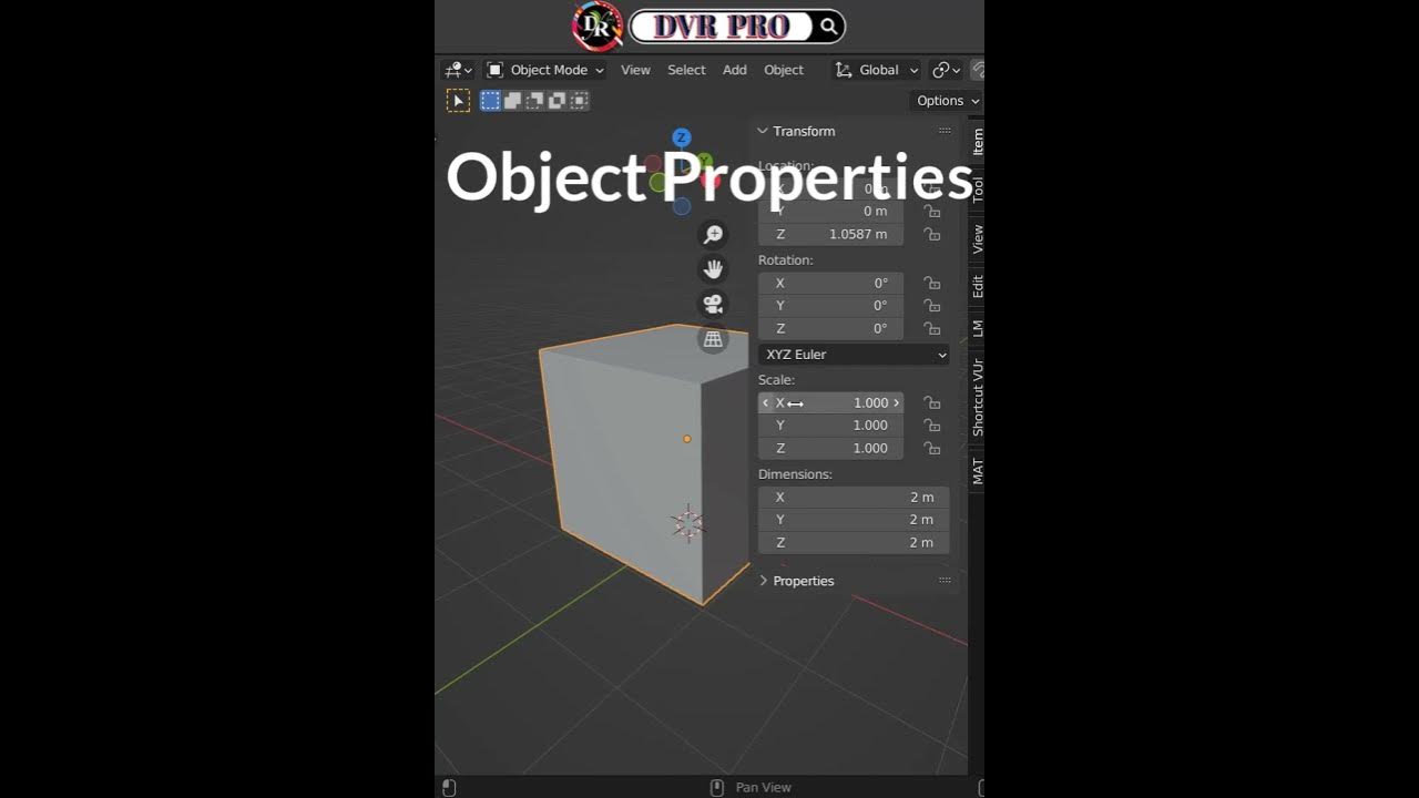 Blender keyboard shortcut toggle toolbar object properties sidebar