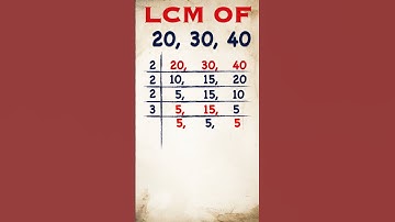 LCM of 20, 30, 40 / #shorts / #maths  / #publicmaths  / #lcm_and_hcf  / #lcm #hcf