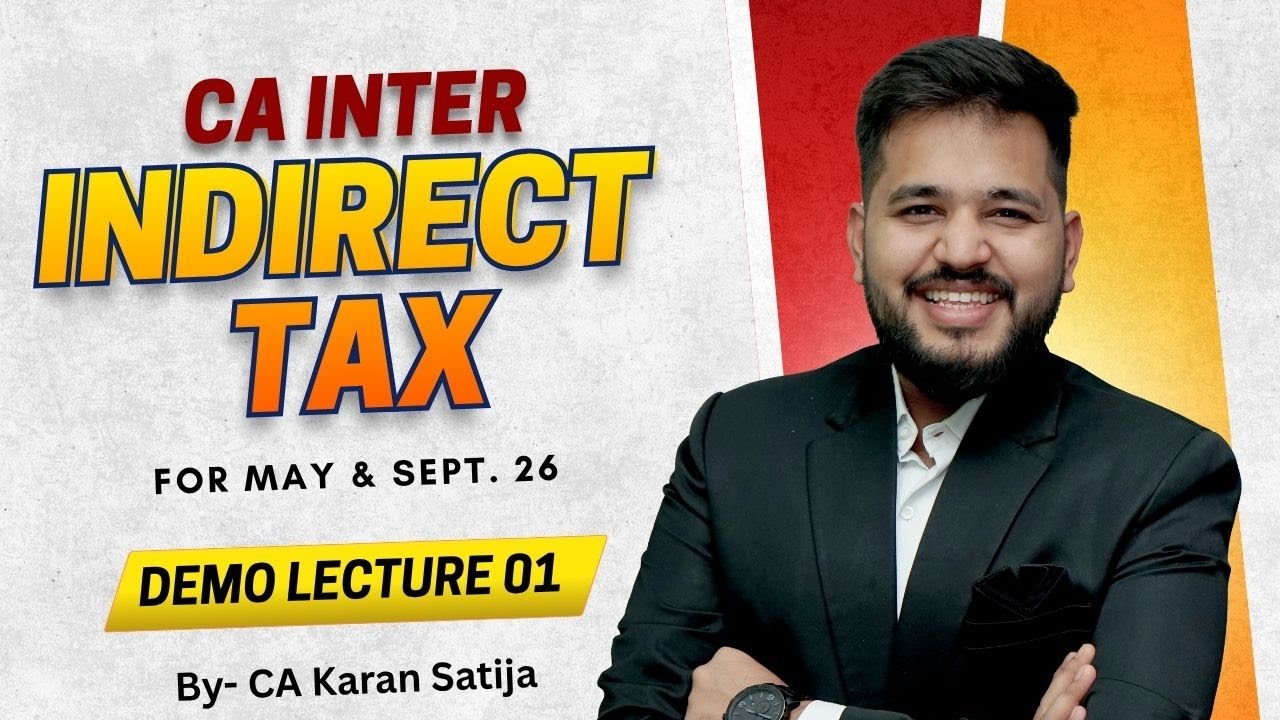 CA Inter GST Classes May 2026 | Free Demo Lecture 1 | Introduction to ...
