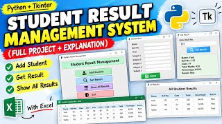 Student Result Management System in Python | Tkinter GUI + Excel Database