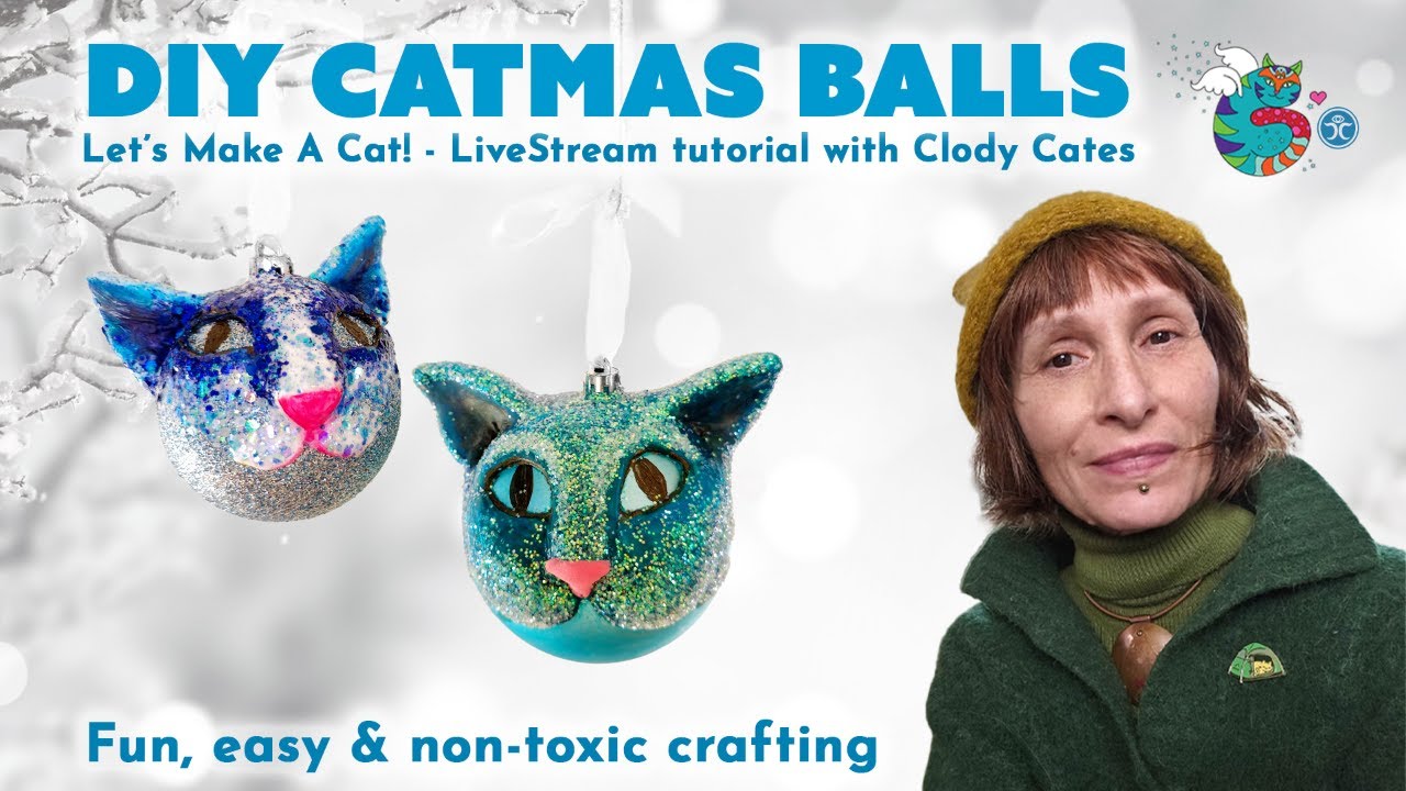 How To Make Cute Cat Holiday Crafts! - Catmass Ball Tutorial