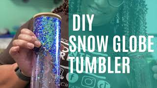Snow Globe Glitter Tumbler w/Vinyl Decal Elmer's Magical Liquid | Clear Glue & Distilled Water Mix