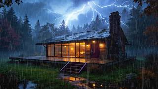 Overcome Insomnia with Heavy Rain and Thunderstorms - Best Heavy Rain Sounds for Sleep & Relaxation