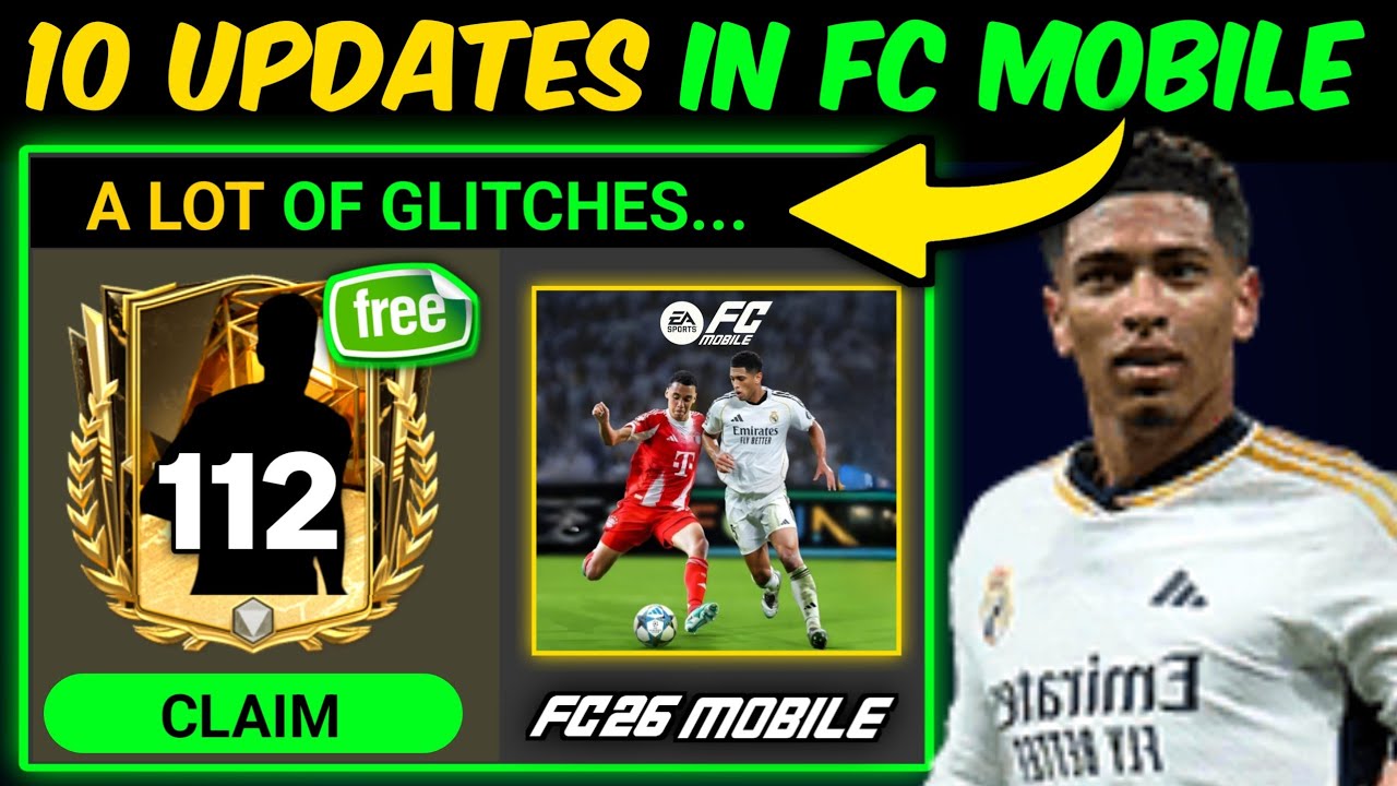 БЕСПЛАТНЫЙ ОБЩ 112, глюк, 10 обновлений FC 26 Mobile | Believers Hub