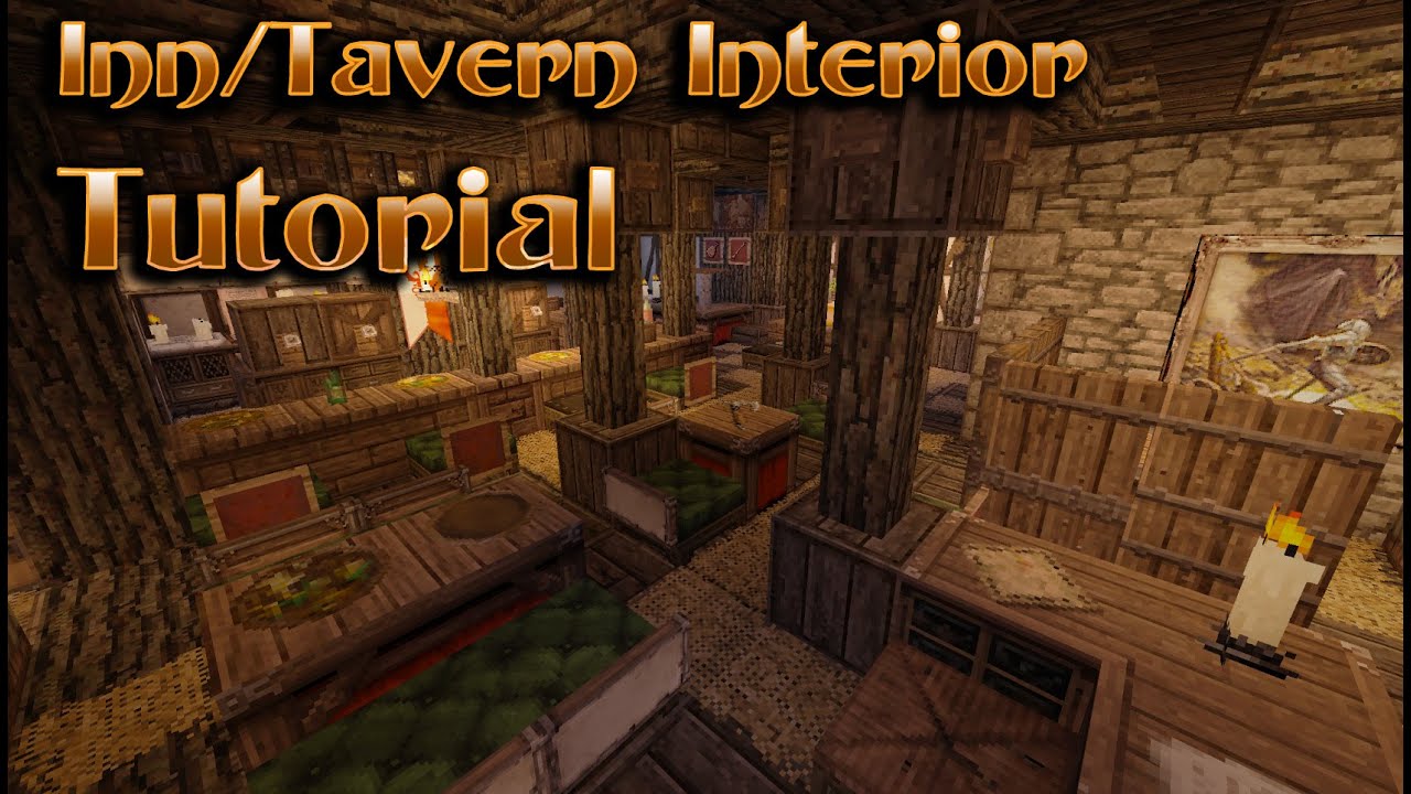 Minecraft Interior Design - Tavern/Inn Tutorial - YouTube