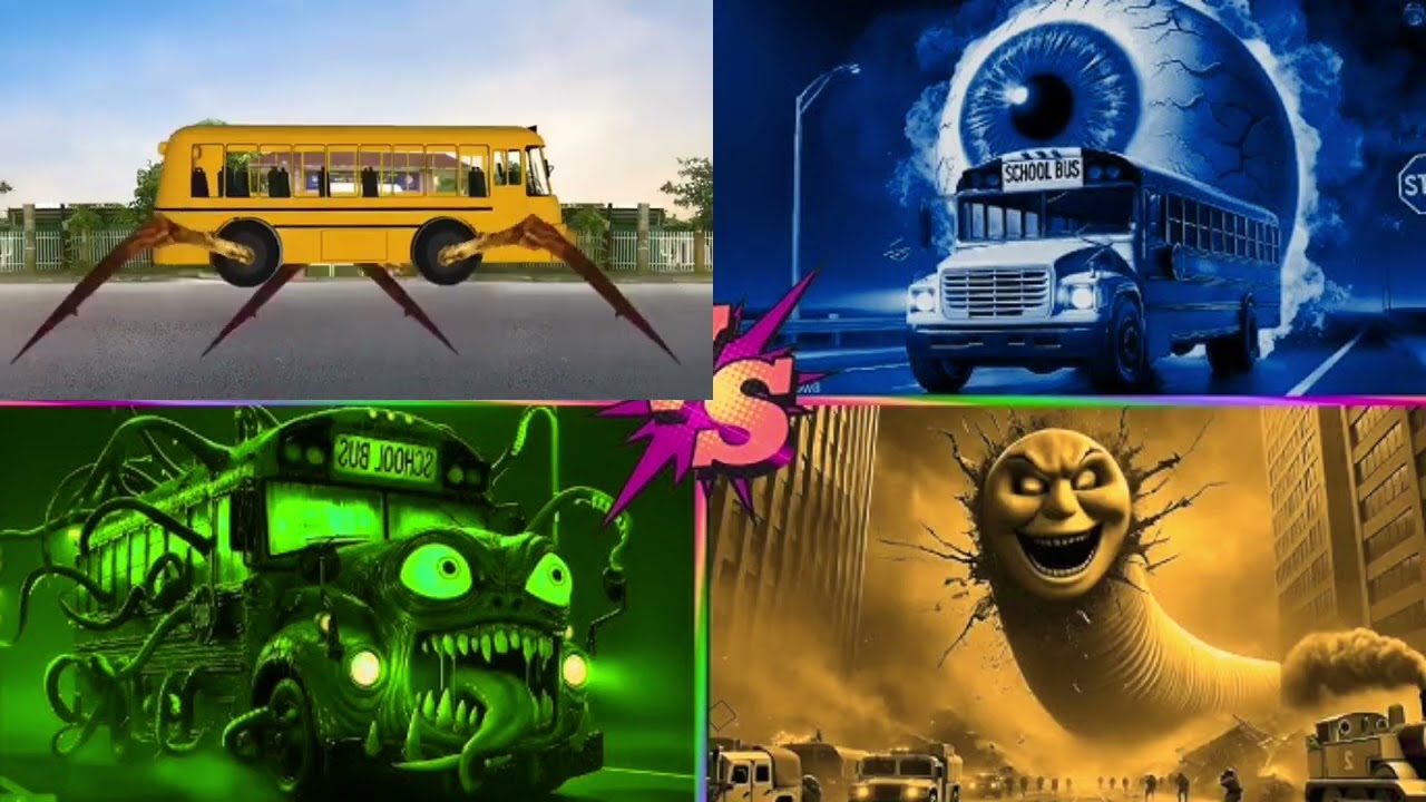 ℹ️ 🚀 EPIC Tiles Hop Battle | School Bus vs Train Eater (Impossible!)