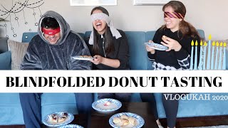 Sibling Blindfolded Donut Tasting || Vlogukah 2020, Day 3