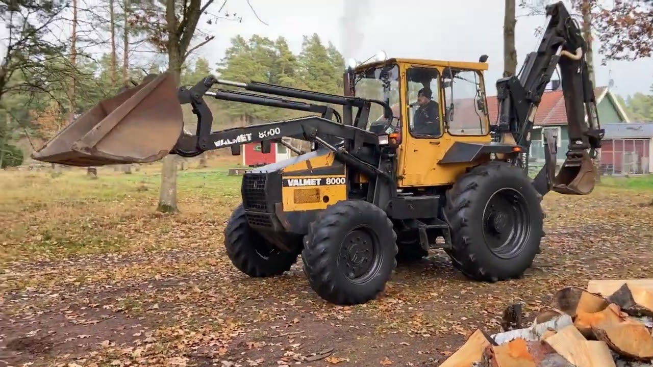 Traktorgrävare Valmet 8000