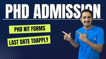 NIT PHD ADMISSION 2023 | LAST DATE TO APPLY ||LOW GATE SCORE | PHD BY ENTRANCE TEST IN NIT| PHD 2023