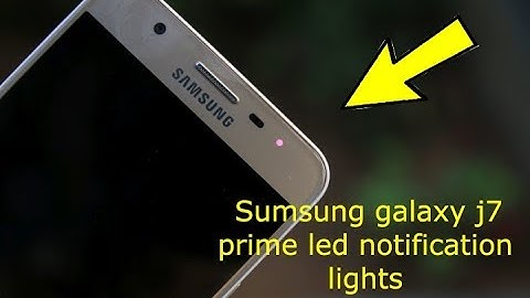 Samsung Galaxy J7 Prime Led Notification Lights (review 2018)