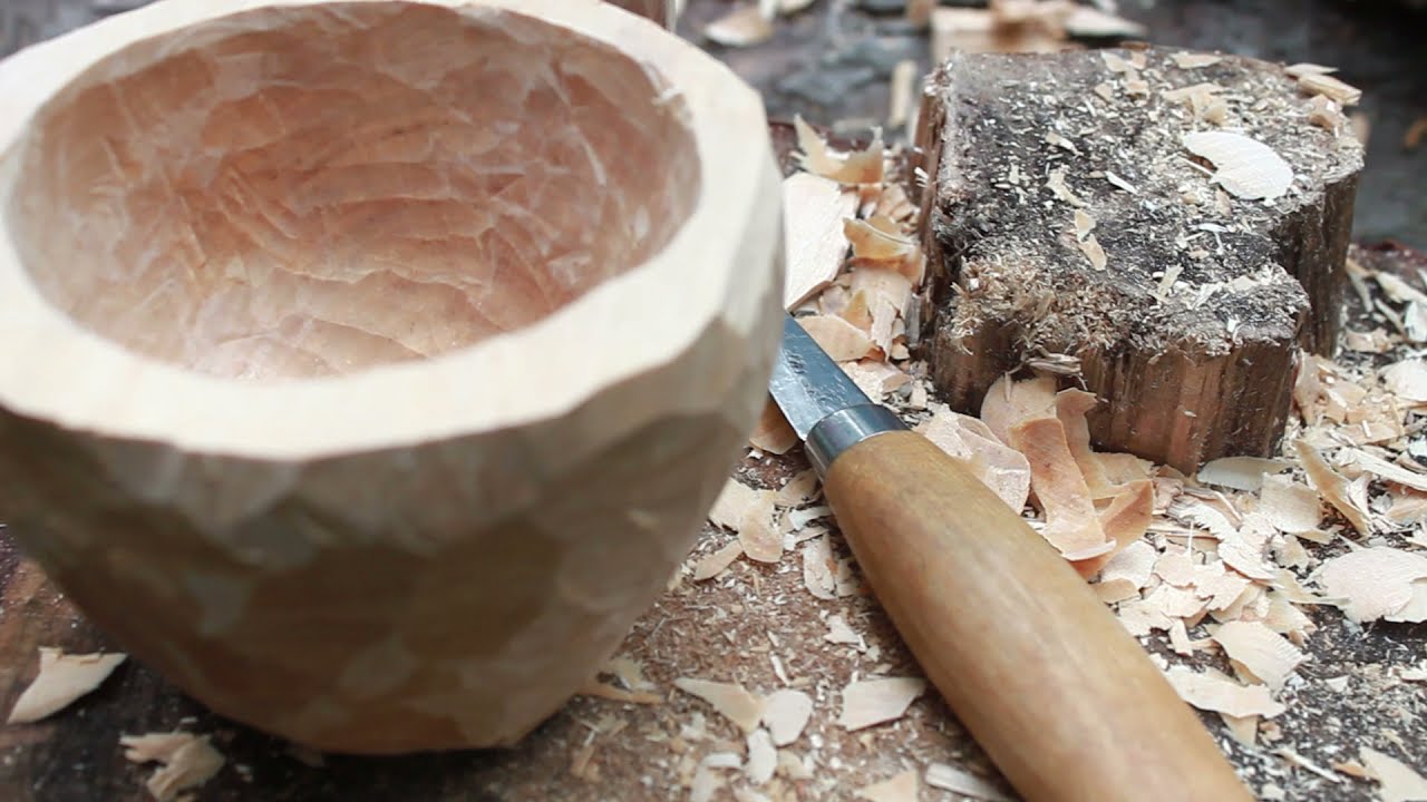 kuksa carving - kuksan veistäminen