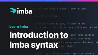 Intro to Imba Syntax | Learn Imba tutorial
