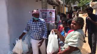 , పుంగనూరు నియోజకవర్గం, చిత్తూరు జిల్ల కావేటిగారిపల్లి , కూనపల్లి గ్రామాల్లోని  ఇళ్లకు కూరగాయలు పంపి