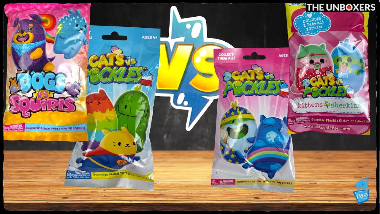 New VS World Plushes: Cats Pickles Puppies & Squirls Oh My