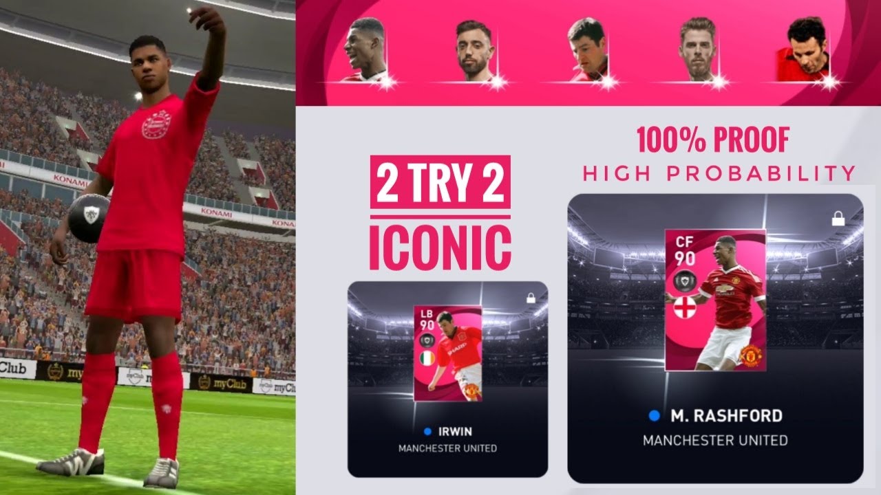 M. Rashford trick in Iconic Moment Manchester United || Pes 2021 Mobile