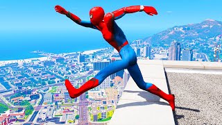 GTA 5 Spiderman Epic Jumps #57 - Spider-Man Stunts &amp; Gameplay Fails