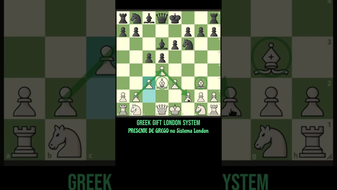 GREEK GIFT London System 🔥🔥 Presente de Grego Sistema London #ajedrez  #chess #xadrez 