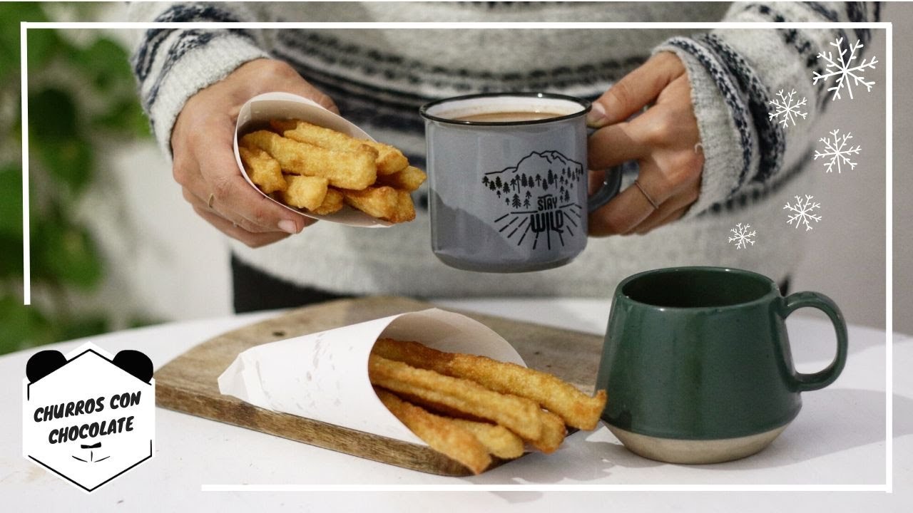 CHURROS con CHOCOLATE (VEGANO) | Living Like A Panda