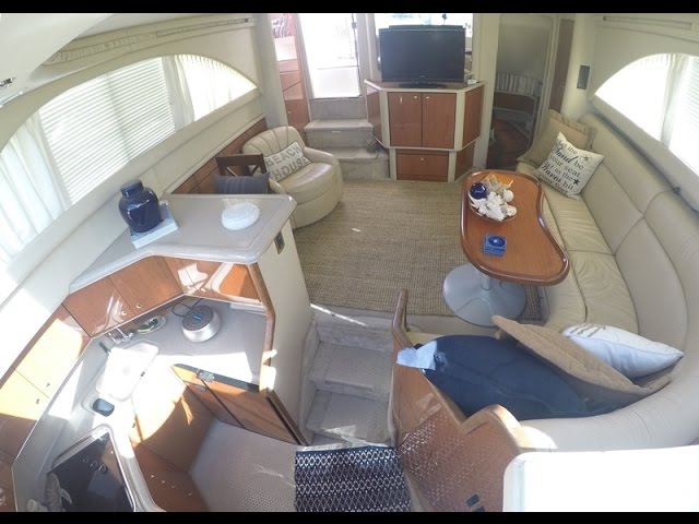 Sea Ray 38 Aft Cabin Interior Tour by South Mountain Yachts (949) 842-2344  