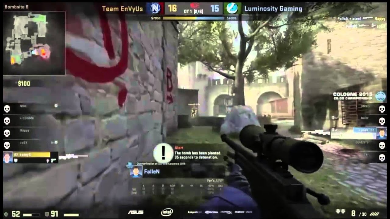 ESL Cologne 2015 - FalleN - NO SCOPE by smoke!