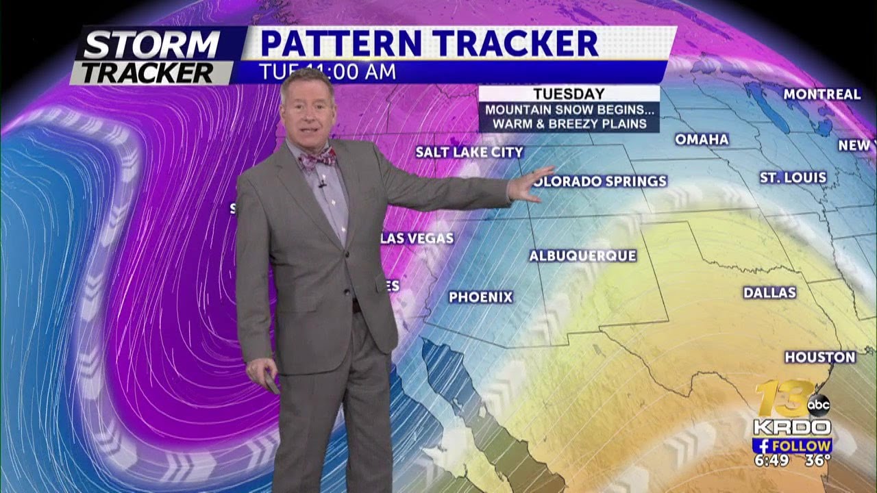 Warm and breezy... heavy mountains snow Wednesday - YouTube