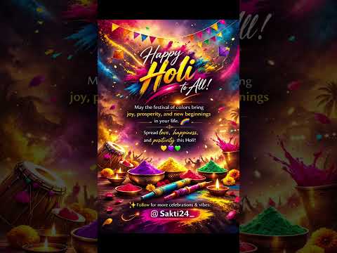Throw colors, spread love! 🌈💛💜💚 Celebrate Holi 2026 with joy! #HoliVibes #festival | #shorts #holi