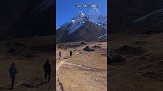 Standing in the shadow of giants. Can you spot the summit of Everest? ☁️#himalayas #everst #nepal