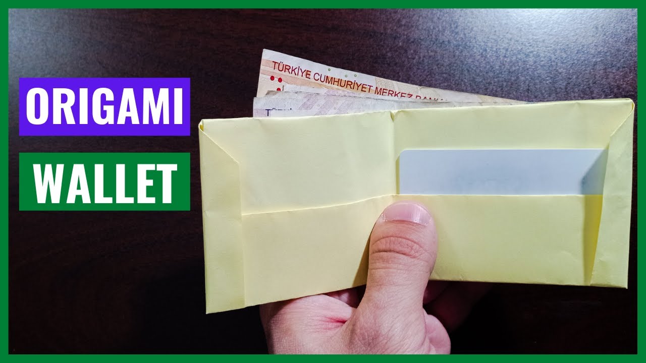 PAPER WALLET - ORİGAMİ WALLET - PAPER WALLET EASY - PAPER WALLET TUTORİAL -  PAPER WALLET ORİGAMİ DIY