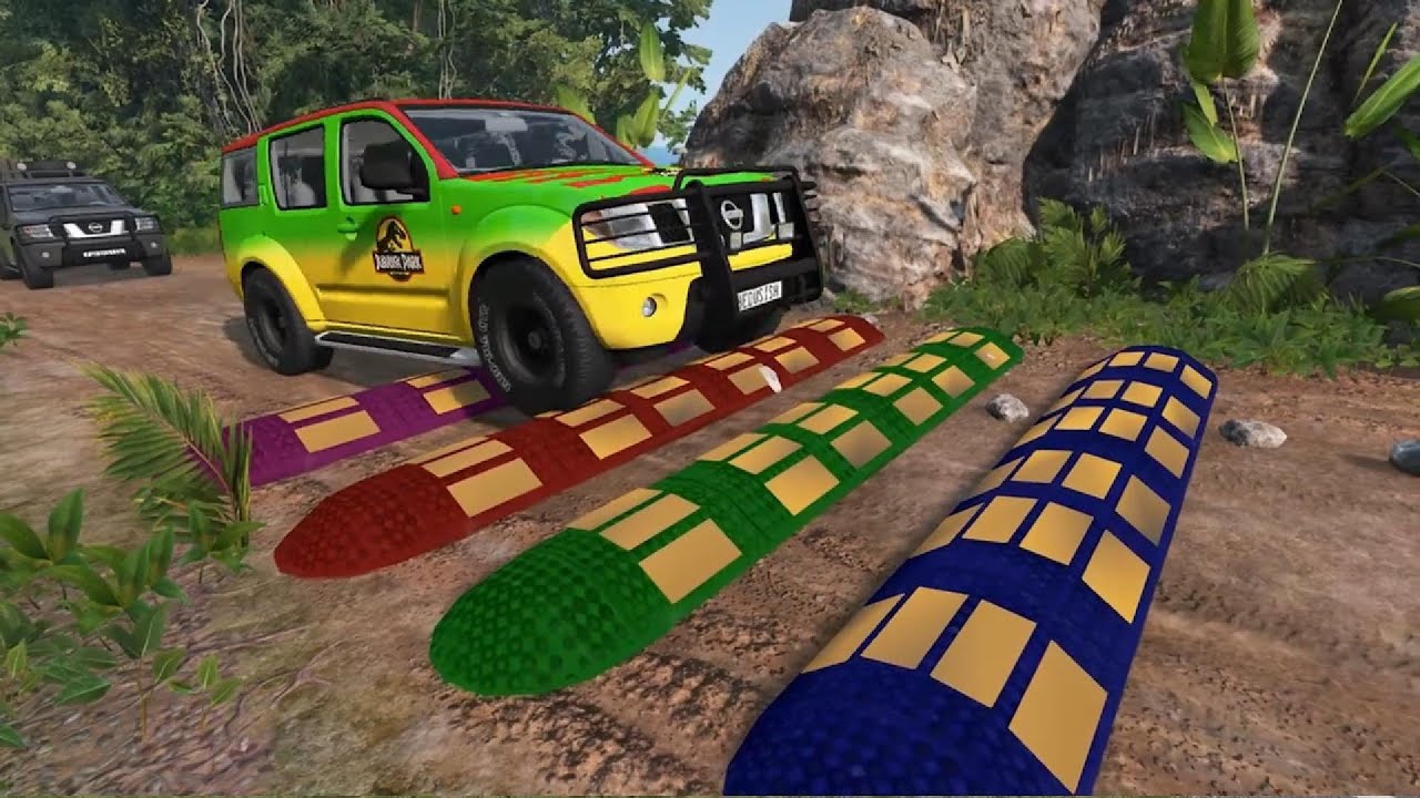 Cars Truck vs Speed bumps #655 - BeamNG.drive | BeamNG-Cars TV live 5