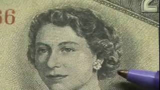 DEVIL'S FACE HIDING IN QUEEN ELIZABETH'S HAIR ON CANADIAN CURRENCY