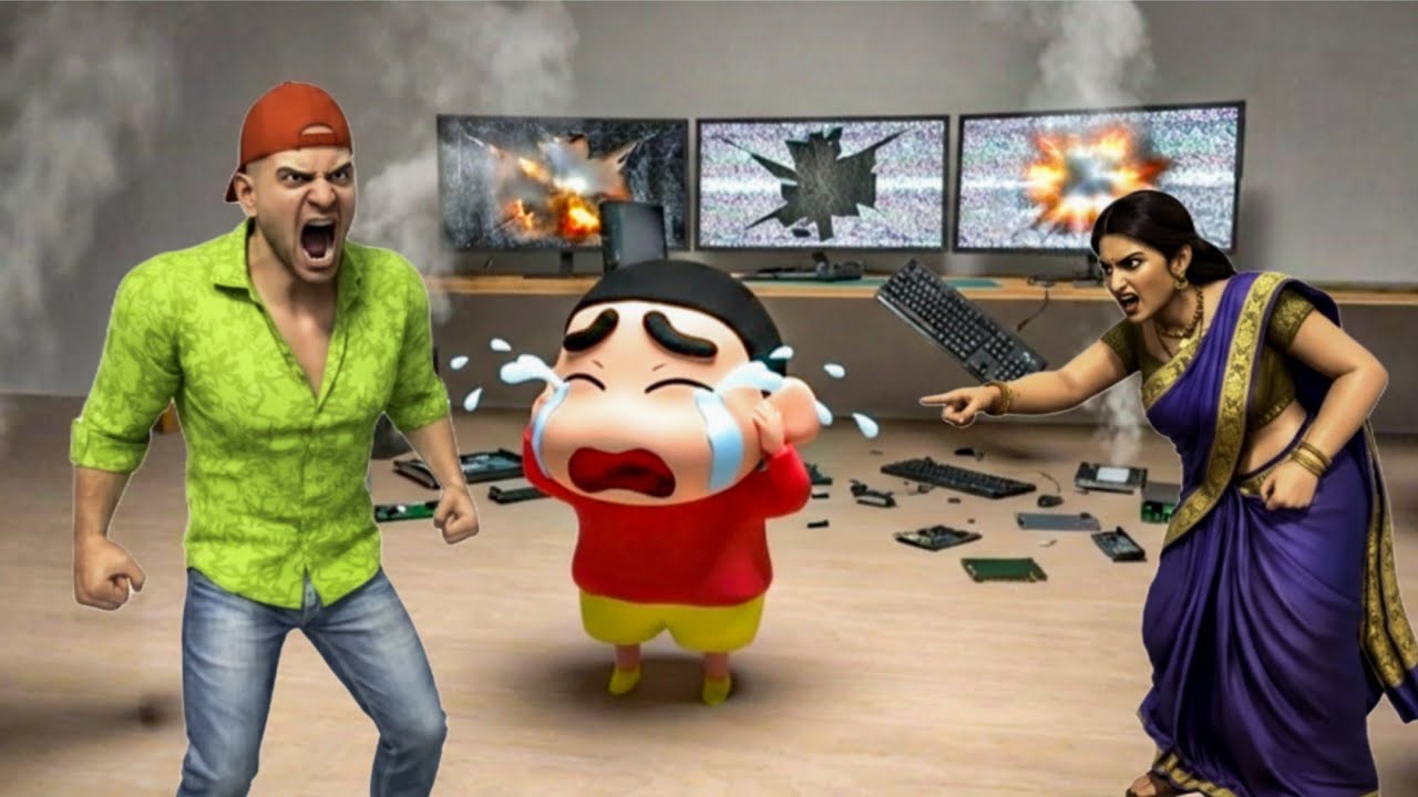 SHINCHAN NE COMPUTER TOD DIYA 😭💥 indian theft auto simulator 