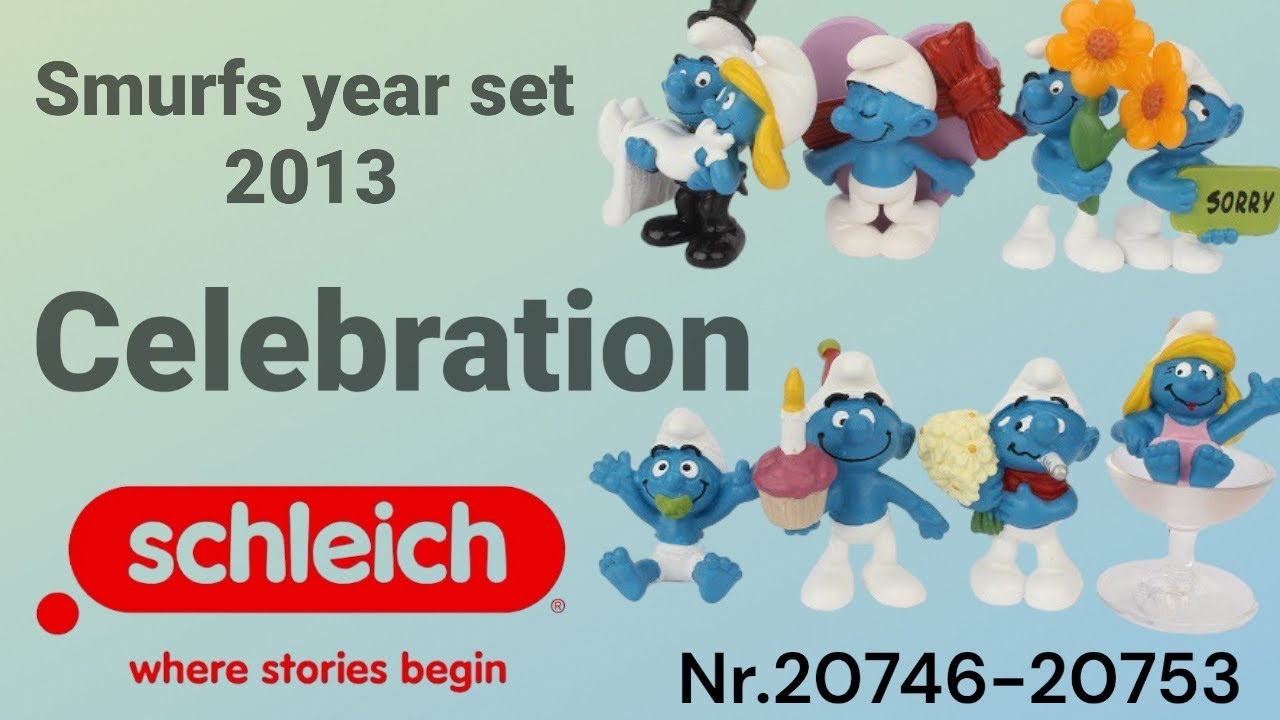 20746- 20753 (2013): 8 Greetings Smurfs Schleich