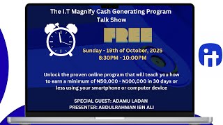 I.T Magnify Cash Generating Program  - Talk Show screenshot 3