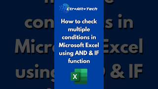 How to check multiple conditions in Microsoft Excel using AND & IF function. #microsoftexcel #excel
