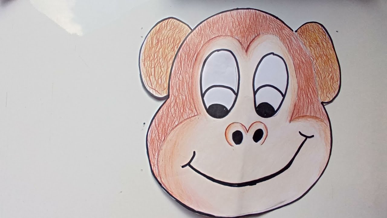 How to make  face Monkey Mask with paper | Kids' Crafts | Fun Craft Ideas