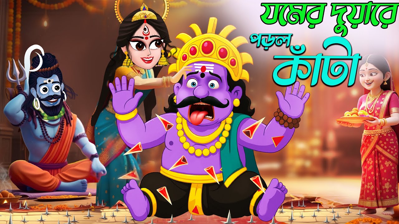 যমের ফোঁটা | The Secret Behind Bhai Phota 🎭 | Funny Mythological Twist | BubbleToons Bangla