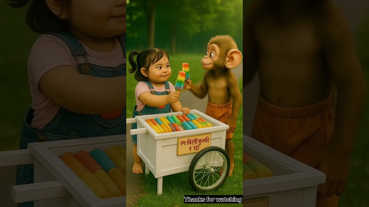 Intelligent baby selling Mangoes and icecream taste #shorts #ai