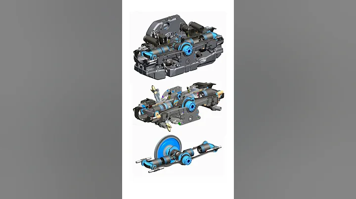 Opposed Piston Opposed Cylinder Engine| OPOC Engine #cad #mechanical #automobile #automotive #3d