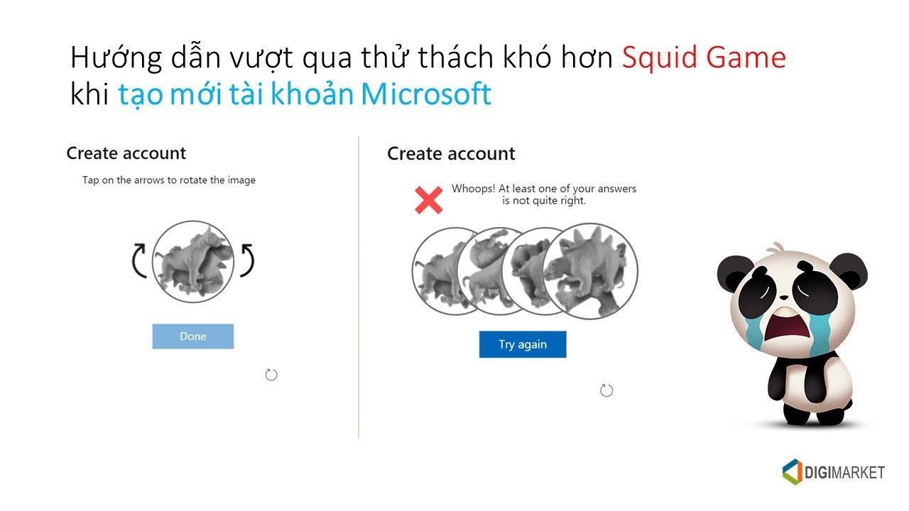 Hướng dẫn bỏ qua lỗi xác thực robot khi tạo mới tài khoản Microsoft ...