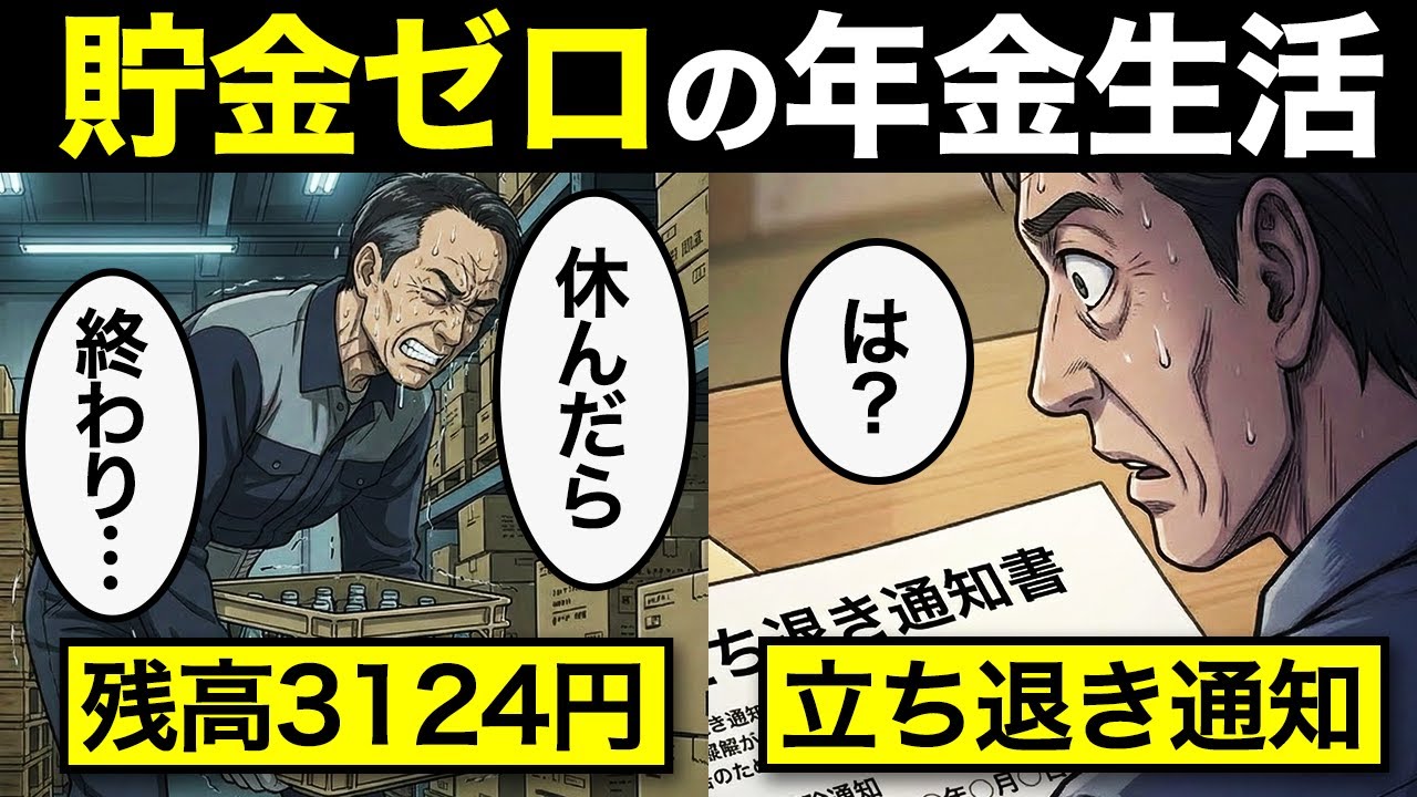 【漫画】貯金ゼロで年金生活に突入した男の末路…老後の現実が残酷すぎた