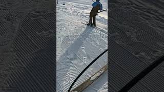 Bro wasn't ready to go #gopro #skiing #snow #ski #lift #sendit #skiingfails