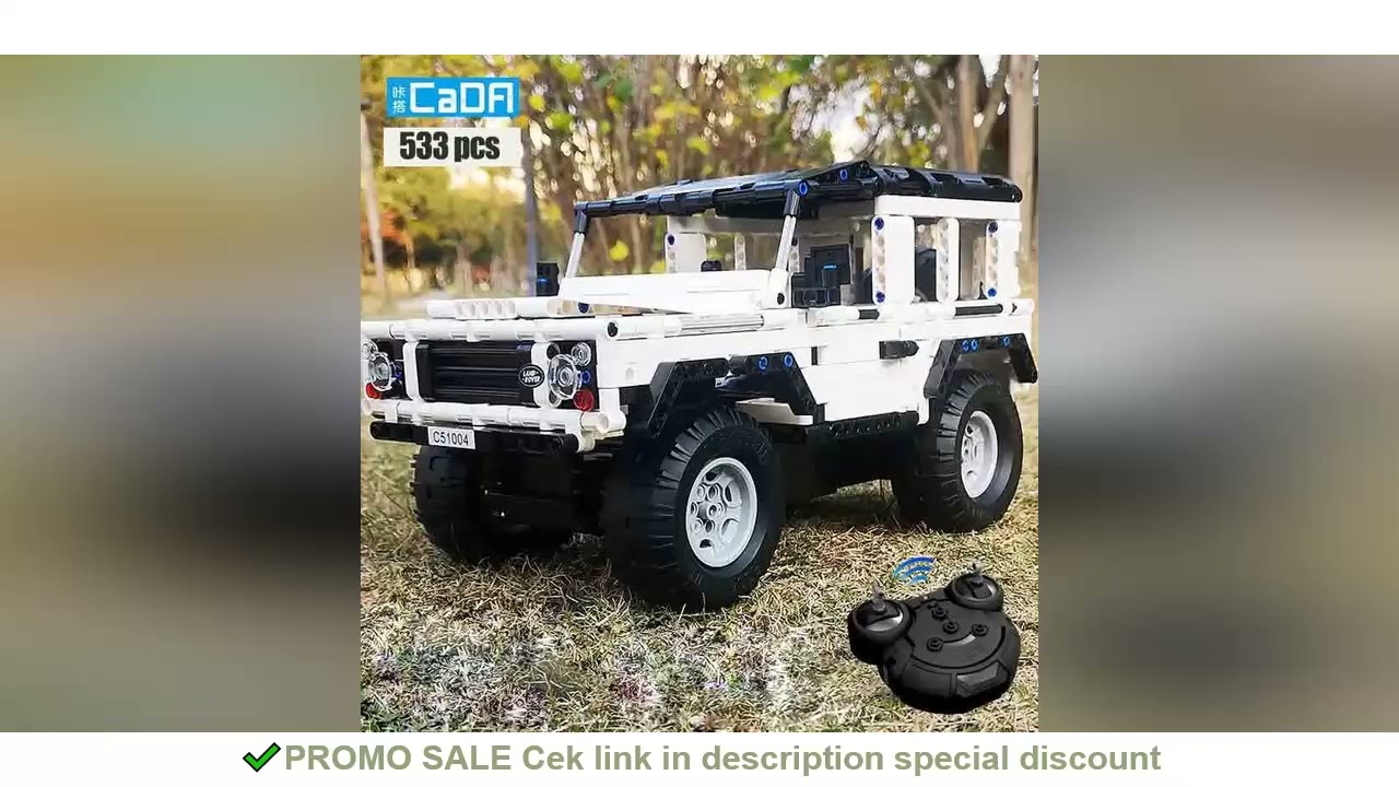 Cada 533Pcs Defender Remote Control Car Building Blocks For RC Car Model SUV City Brick Toys For Chi